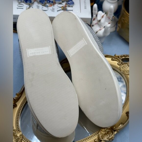 🆕 KURT GEIGER LONDON 🧿 NWOT Laney Silver Crystal Low Top Sneaker, Sz 40 US 9 - Picture 14 of 16